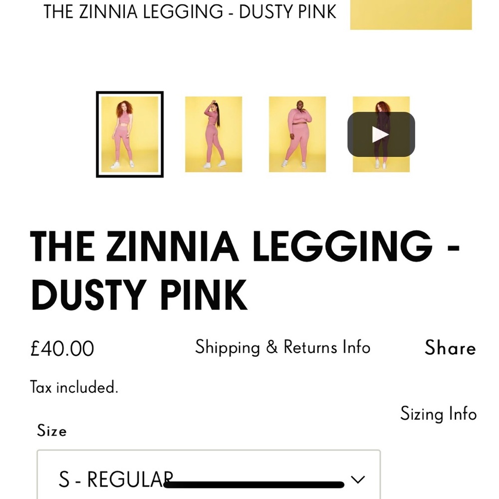 TALA Zinnia Leggings dusty pink S
